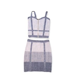 bebe two piece bandage dress